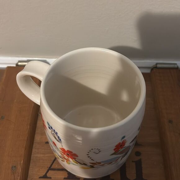 Anthropologie PETAL PALETTE MONOGRAM E 14oz Mug Cup Floral Starla M. Halfmann - Picture 3 of 4